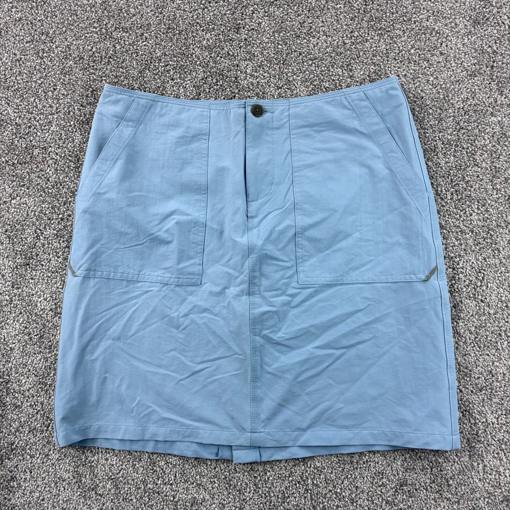 Horny Toad Skirt Skort Women's 12 Baby Blue Nylon Blend Utility Pockets Outdoor